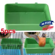 5PCS Feeder Cup Hanging Cup Bird Cage Water Bowl Food Container Holder Parrot