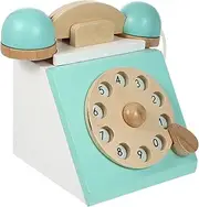 1pc Wooden Antique Telephone Toys for Children Developmental Toys Vintage Home Decor Corded Retro Phone Retro Telephone Toy Rotary Dial Telephone Cognitive Toy Wooden Dial Phone