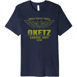 男士棉質 T 恤 OKETZ K9 UNIT ISRAELI DEFENSE SPECIAL FORCES ISRAEL