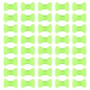 50 Pcs Mini Ribbon Bow 0.8" Mini Fabric Ribbon Flower Bows, Fluorescent Green