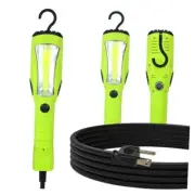15 Ft LED Work Light, 1200 Lumen COB LED Trouble Light - 16 Gauge 15 ft Green