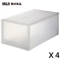 在飛比找momo購物網優惠-【MUJI 無印良品】PP衣裝盒/深/4入