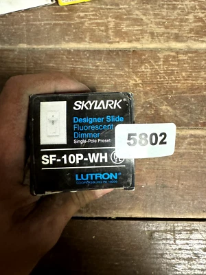 Skylark SF-10P-WH Designer Slide Fluorescent Dimmer, Single-Pole Preset