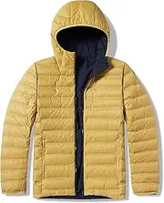 [DAGIN] Down jacket for men and women, reversible, outdoor warm, water-repellent, lightweight down hooded jacket