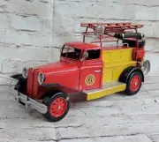Hand Made Decorative 1930's Chief Engine Fire Truck First Responders Gift Figure