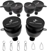 RED HARE 6 Packs Premium Protein Powder Containers with Sturdy Aluminium Cara...