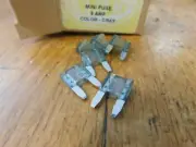 MINI FUSE 2 AMP AUTOMOTIVE GREY 2 AMP FUSES LOT OF 10 PIECES FORD GM MOPAR