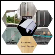 1M Seal Strip Screen Door Bathroom Shower Water Retaining Strip F Shape