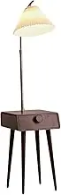 Indoor Floor Lamps Floor Lamp with Table, 3-Color Temperature Table Lamps for Living Room, Bedroom, Modern Floor Lamp with Drawer Standing Lamp(Brown)