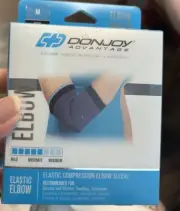 DONJOY Advantage Elastic Compression Elbow Sleeve, Medium, Black