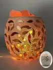 Glass Mosaic Vase Bowl Himalayan Crystal Salt Lamp Gold Leaf