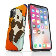 For iPhone 11 Pro Case Armoured Tough Cover,Panda's Toilet
