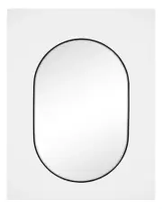 [Cooper & Co] Zoe Oval Aluminium Mirror 90cm in Black