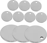 ibasenice 10pcs Stainless Steel Blank Tags for Stamping Smooth Surface Dog Name Pendants Cat Tags for DIY Crafts Moderate Thickness for Pet Identification and Jewelry Making