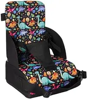 Toddler Booster Seat for Dining Table,Thick Increasing Waterproof PU Washable Cushion with Backrest and Adjustable Seat Belts,Portable Kids Toddler Booster Cushion for Travel Home (Dinosaur)
