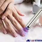 Bright Stainless Steel UV Nail Dryer Flashlight Torch Nail Lamp UV LED Torches