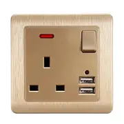 86 Type Dual USB Wall Socket Switch 13A Electrical Plugs Sockets Wall Socket Plate