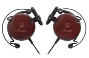 Audio Technica ATH-EW9 Headphones Wired Ear Hook On-Ear Wood Housing Brown Small