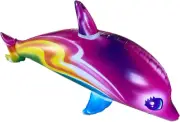 Jopiuieo Dolphin Pool Toy,Cartoon Inflatable Party Decor - Cute Outdoor Beach...