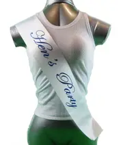 Sashes Hens Sash Party Bridal White/Blue - Hen's Party