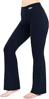 [NIRLON] Yoga Pants Women Bootleg Best Athletic Workout Yoga Leggings Flare Leg 28"/30"/32"/34" Inseam Fitness Work & Casual Wear (L