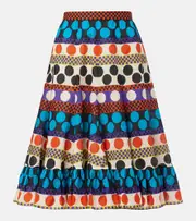 [Valentino] Valentino Printed cotton midi skirt AU 14 multicoloured