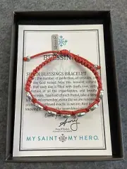 Handwoven BENEDICTINE BLESSING BRACELET with Medal Charms, by My Saint My Hero