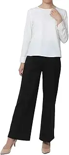 [Woman Plus Style] Women's Plus Women's Casual Pants, Soft Wide Jersey Pants