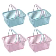 4Pcs Storage Basket Shopping Basket Kids Grocery Basket with Handles Small Retai