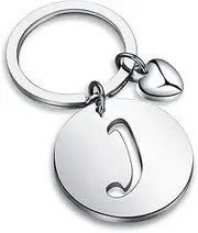 [xuanhang] Initial Keychain for Women Men,Alphabet Letter Heart Charm Keychains Accessories Gifts For Car,Backpacks,Bag