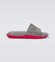 [Christian Louboutin] Christian Louboutin Take It Easy perforated spiked slides AU 7 grey
