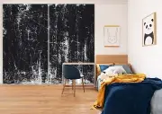 3D Black Textured Marble K2230 Window Photo Curtain Printing Fabric Panda 2023