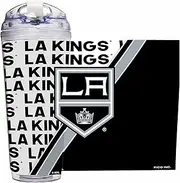 Rico Industries NHL Hockey Los Angeles Kings 24oz Acrylic Tumbler with Hinged Lid, Officially Licensed Double Wall Tumbler with Straw