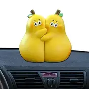 Mwqpgyh Cute Car Dashboard Toy Figure - Cartoon Pear Shaped Resin Doll 2X,Home Table Decoration, for Home Workplace