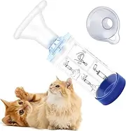 PAWFECTJEE Cat Inhaler Spacer with 2 Silicone Masks - Portable Nebulizer for Feline Breathing Problems - Drug Delivery Solution for Cats - Effective Cat Inhaler & Nebulizer (Blue)