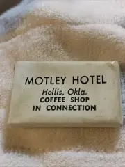 VINTAGE MOTLEY HOTEL SOAP HOLLIS OKLAHOMA COLGATE PALMOLIVE PEET