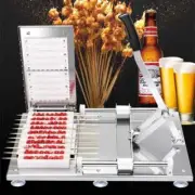 Manual Mutton kebab Machine BBQ Bamboo Skewer Satay String Making Machine Tool