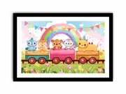 Rainbow Train Art Framed print