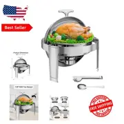 Versatile 6 Qt Buffet Chafer with Roll-top Lid - Ideal for Weddings & Events