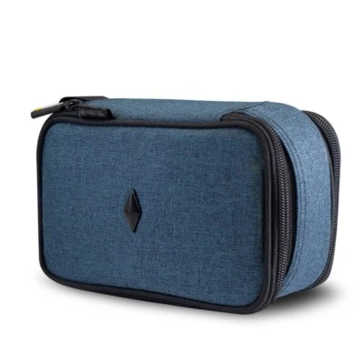 Vatra 7" Domino Glass and Pipe Protection Case - Padded Bong Stash Bag - BLUE