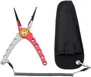Aluminum Fishing Pliers Hook Removal Line Cutting Mono Braid Fish Grip, Multi-functional Hook Removal and Line Cutting Tool for Mono and Braid, Suitable for Saltwater and Freshwater
