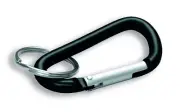 Lucky Line 46120 Large C-Clip with Split Key Ring Black 10 Per Pack