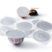 Icafilas Refillable Capsules Pods Lids Aluminum Foils Stickers for Nespresso Ver
