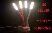 2PCS Bright Mini USB Reading LED Light Lamp Flexible for Notebook Laptop Night