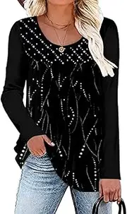 [WRRH] Women's Summer Short Sleeve Tunic Plus size ladies shirts Floral Blouse Loose Flowy Tops for Leggings M-4XL
