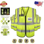 High Visibility Reflective Safety Vest for Men & Women - ANSI Class II Approved