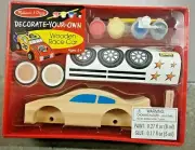 Wooden Race Car Melissa & Doug Create & Decorate Your Own Car Art Paint Sealed