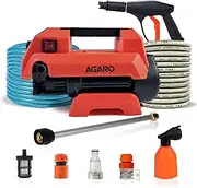 [AGARO] Icon High Pressure Washer, Car Washer, 1800 Watts Motor, 125 Bars, 6.5L/Min Flow Rate, 8 Meters Outlet Hose, Portable, Car, Bike and Home Cleaning Purpose, Red