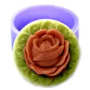 ROSE COVERED ROUND Silicone Soap Art Mold mould, Beautiful Roses, Flower Floral