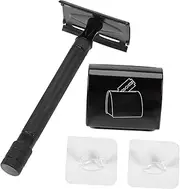 DEARMAMY Beard Clippers for Men Portable Razor Vintage Manual Razor Bamboo Handle and Skin-friendly